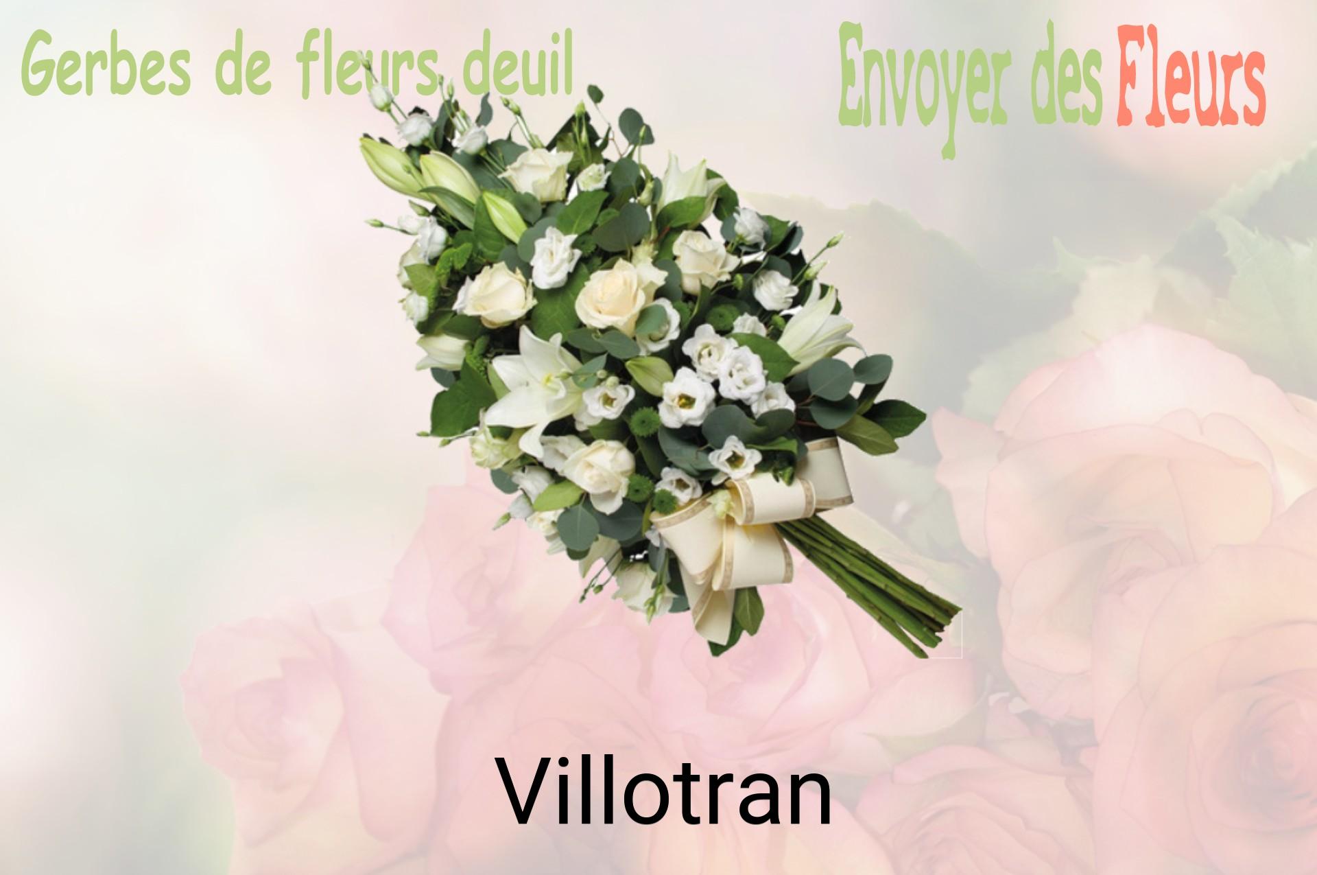 Gerbe de fleurs de deuil livrée à Villotran